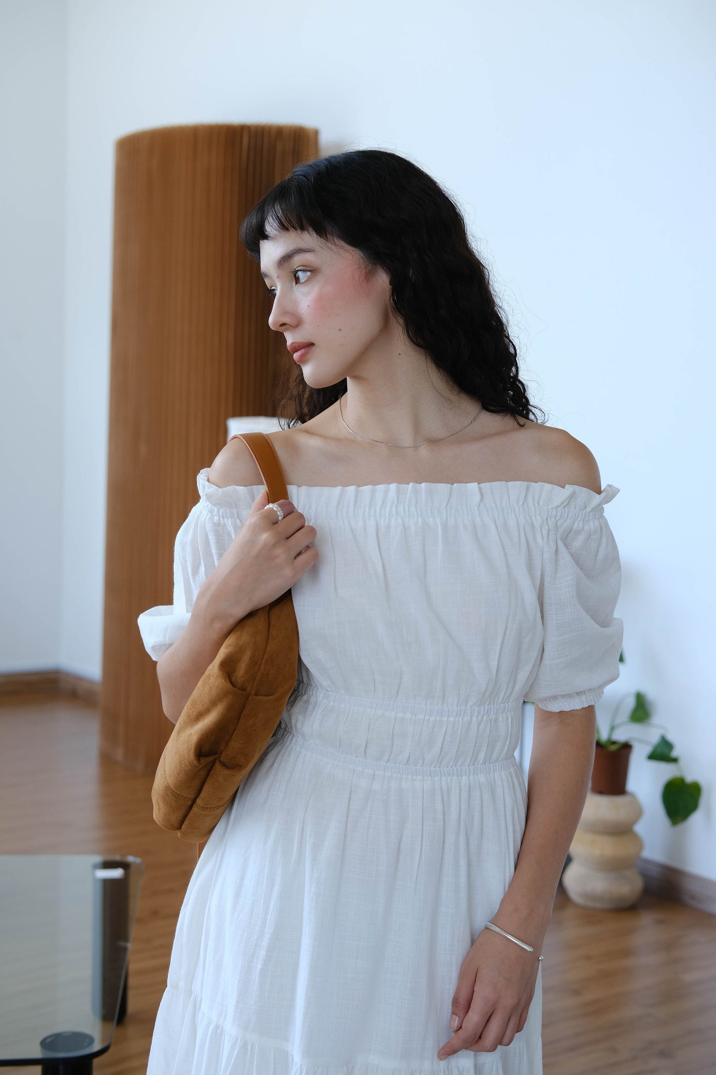 French A-line Dress In Snow White