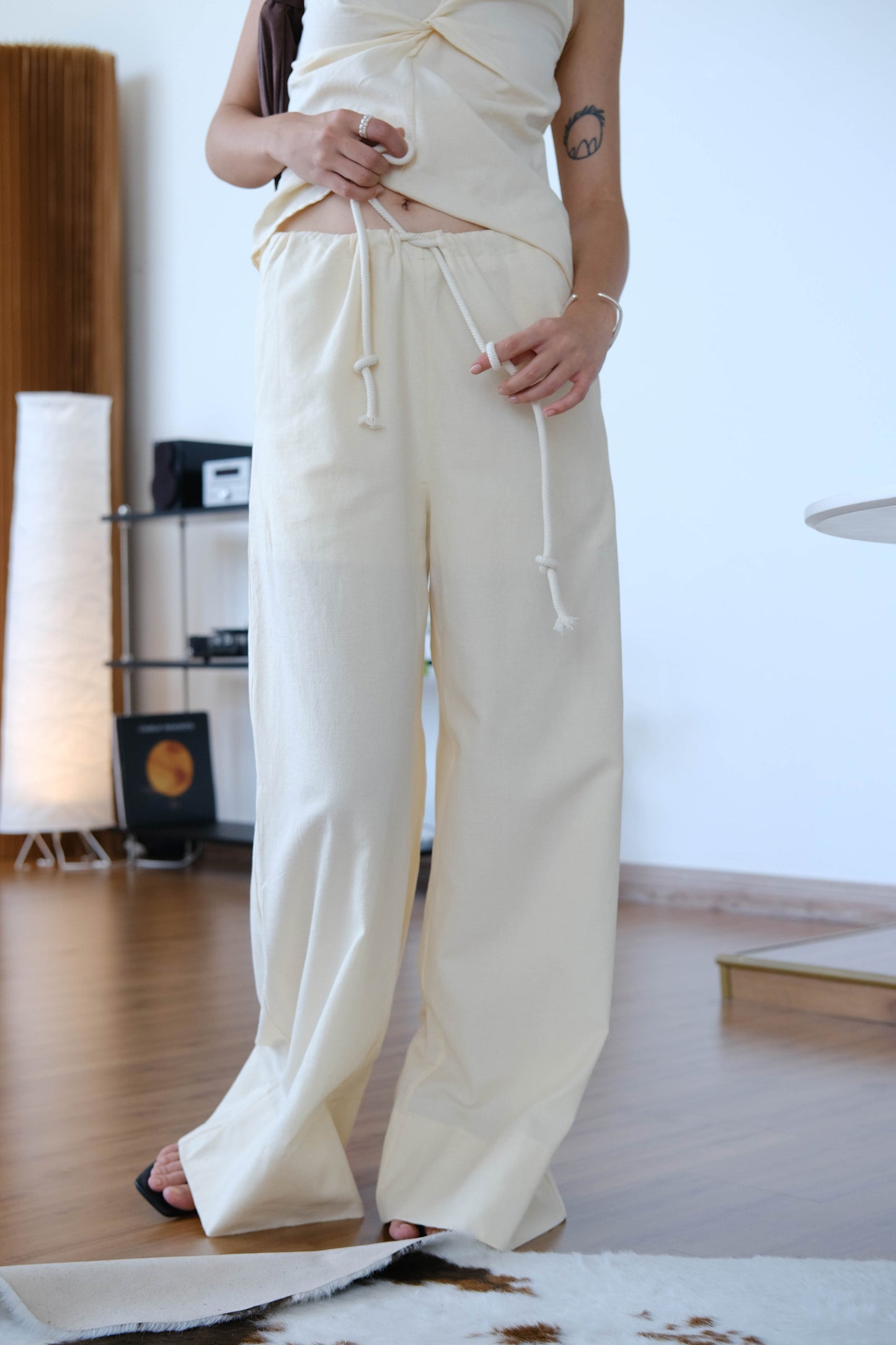 Twist Camisole In Cream White