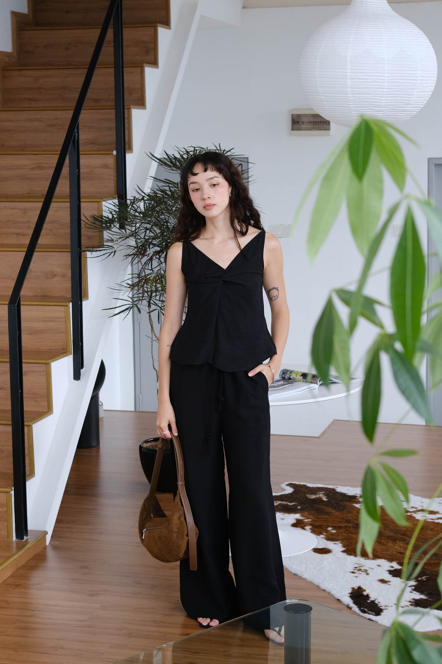 Twist Camisole In Classic Black