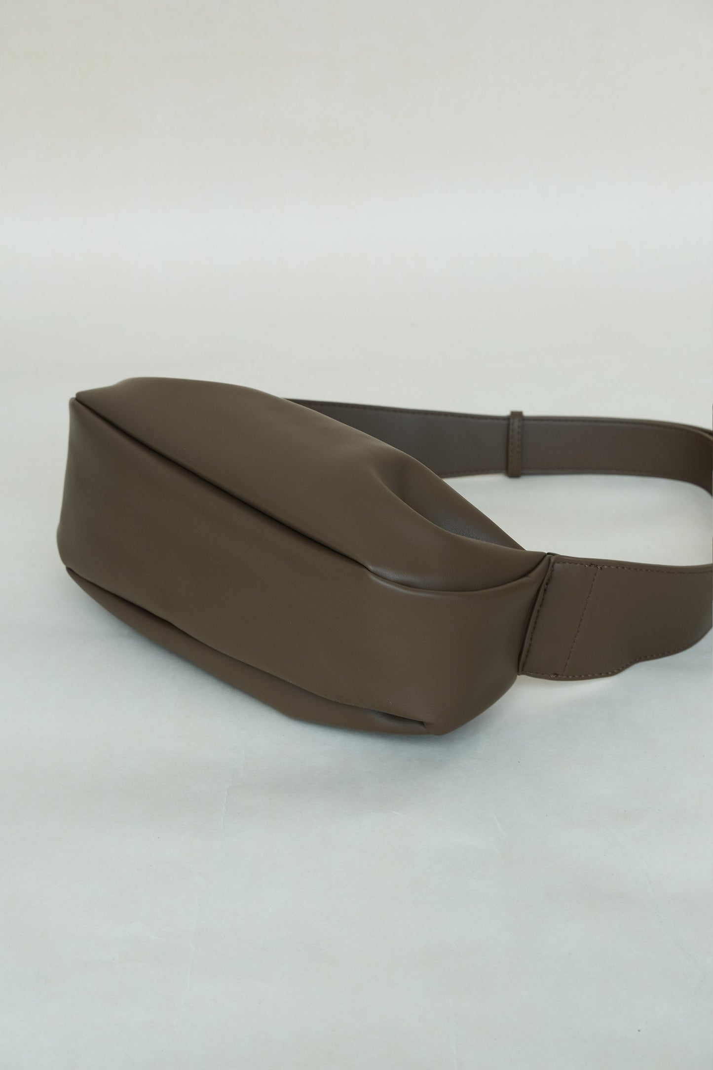PU Soft Leather Pillow Bag in Mud Color