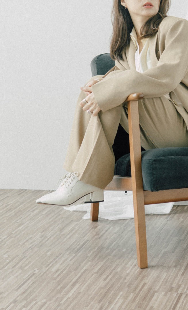 High waist wide leg suit trousers in khaki