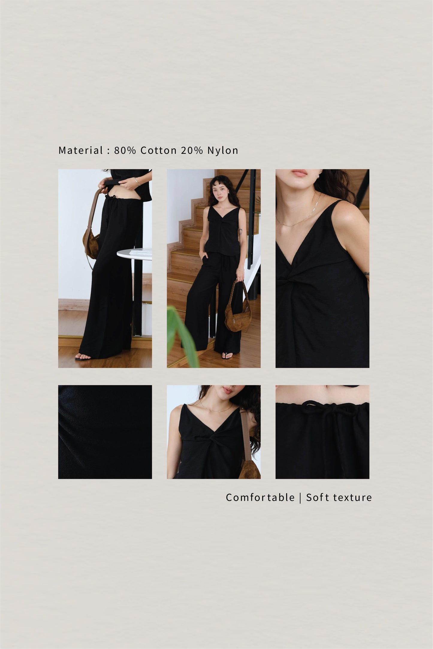 Twist Camisole In Classic Black