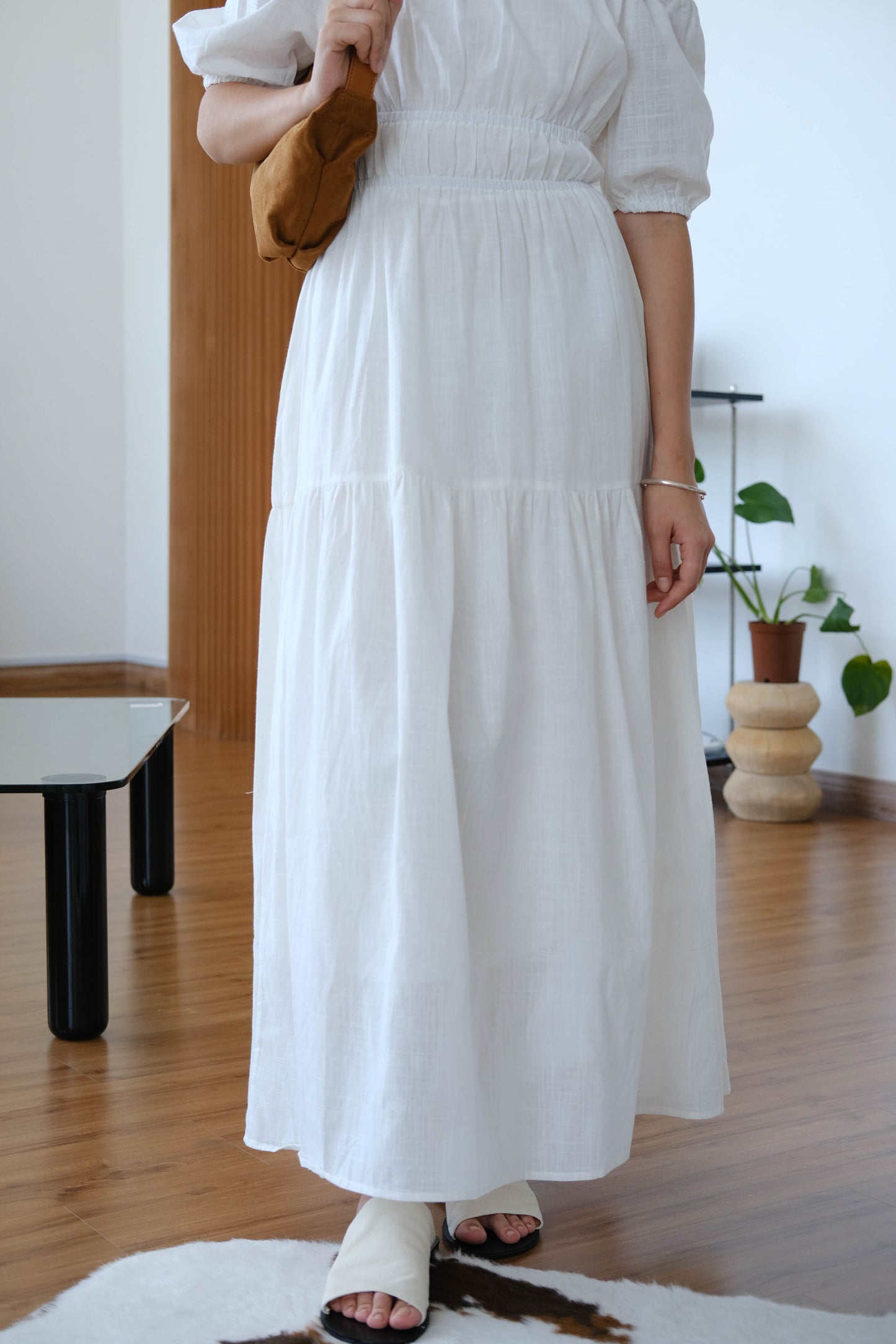 French A-line Dress In Snow White