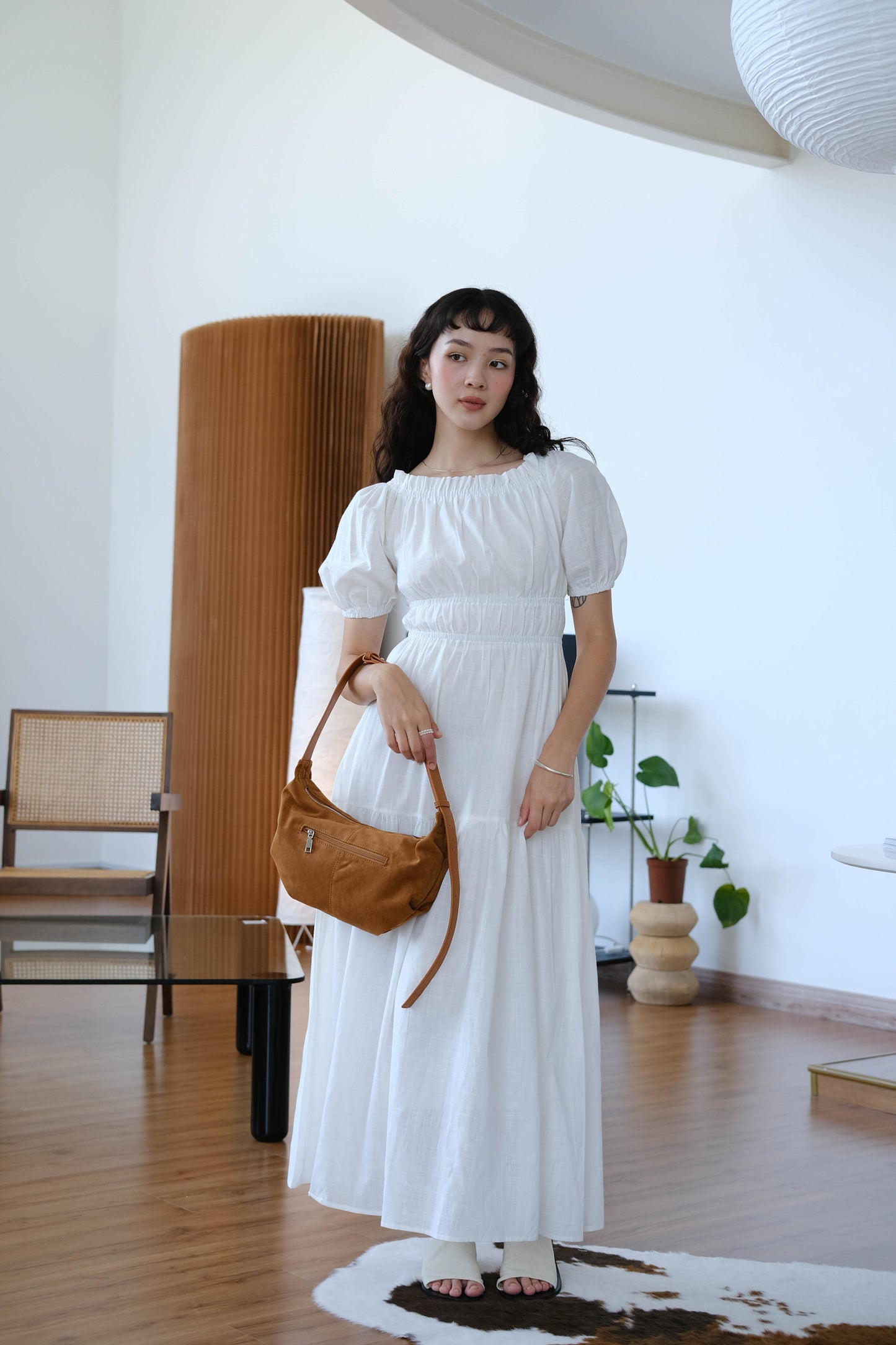 French A-line Dress In Snow White