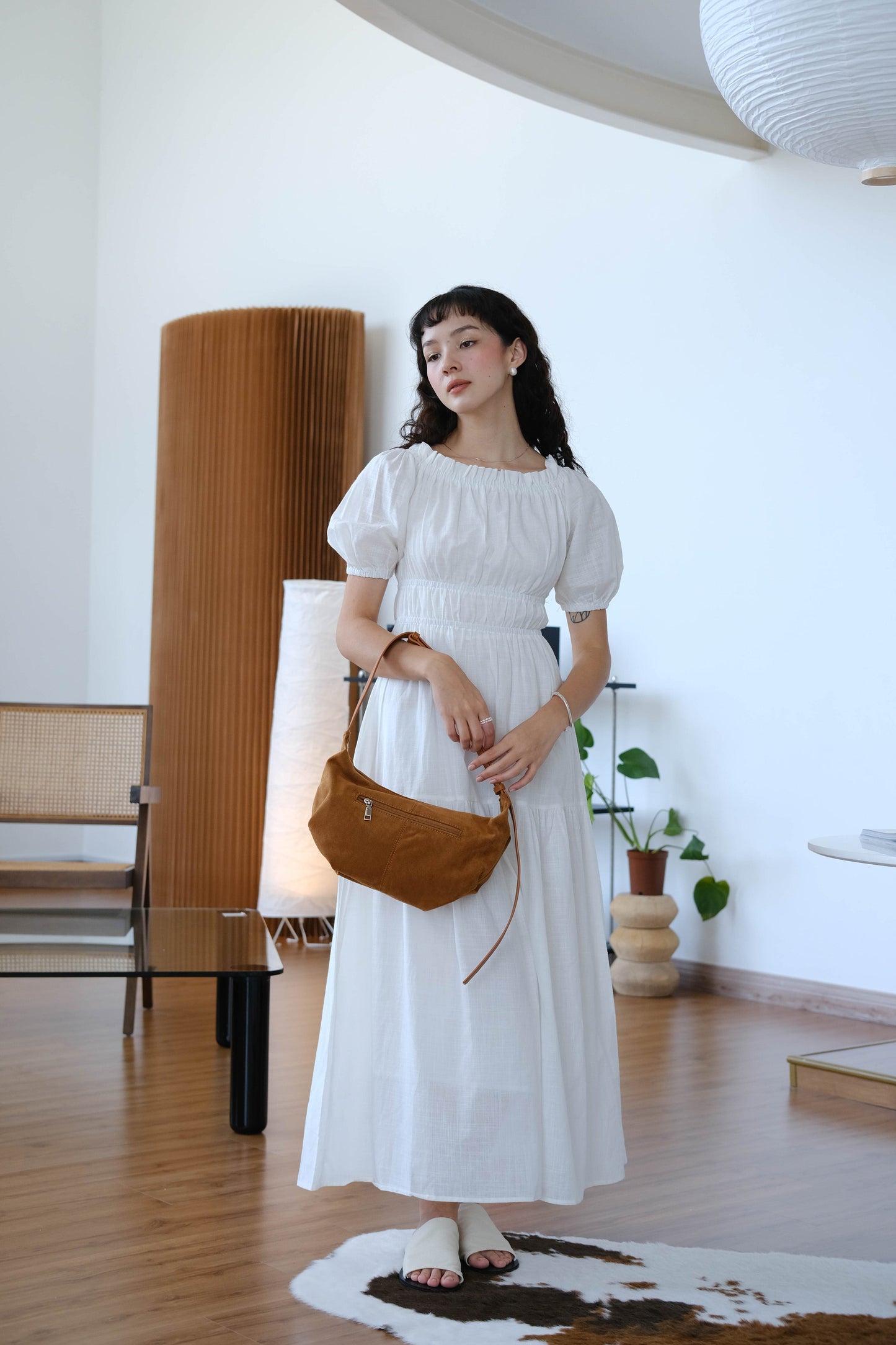 French A-line Dress In Snow White