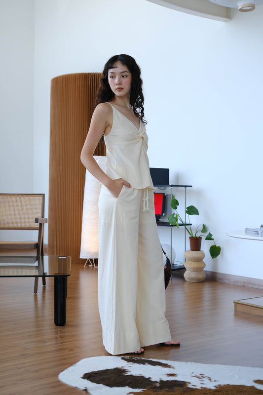Twist Camisole In Cream White