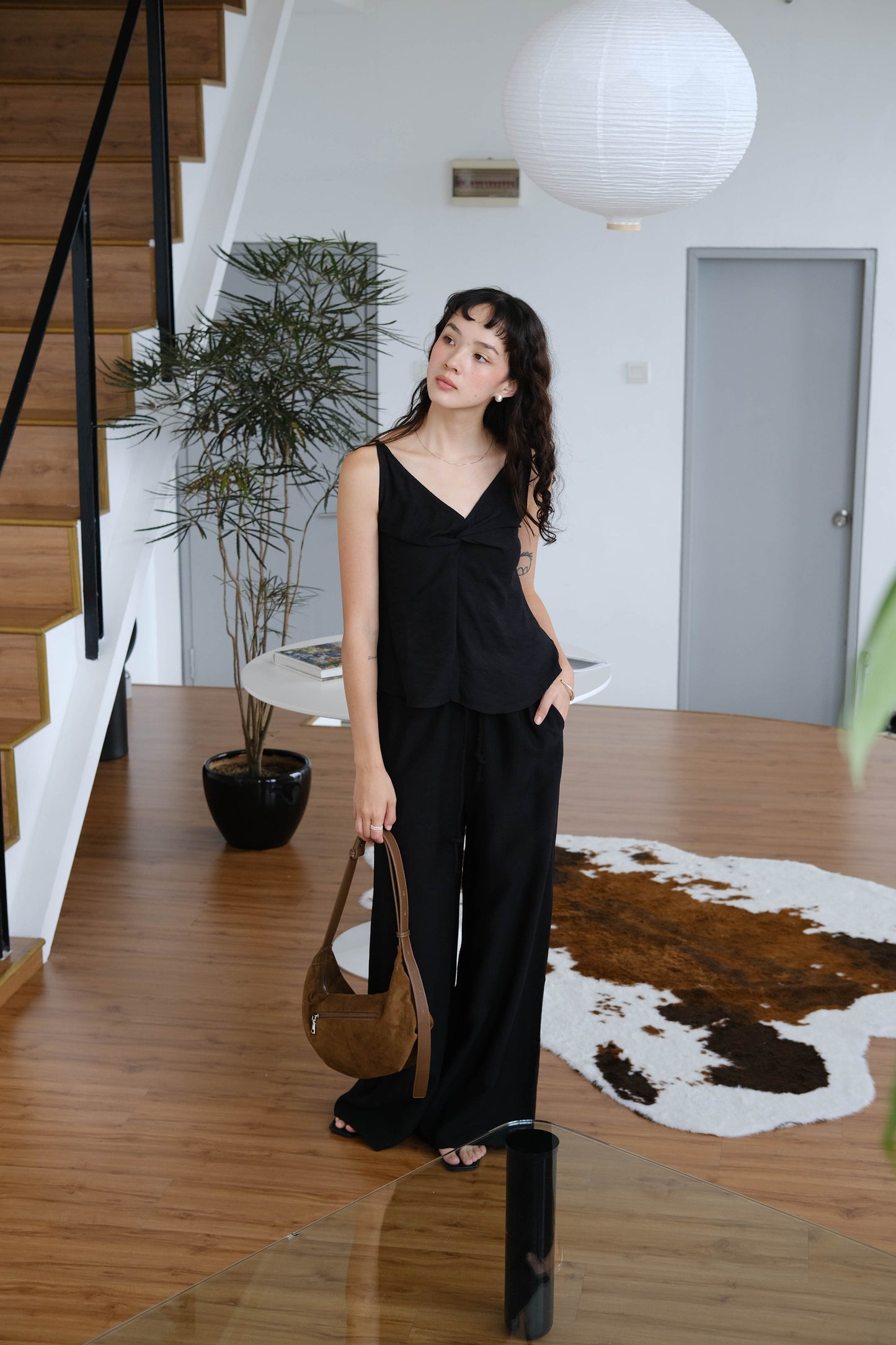 Twist Camisole In Classic Black