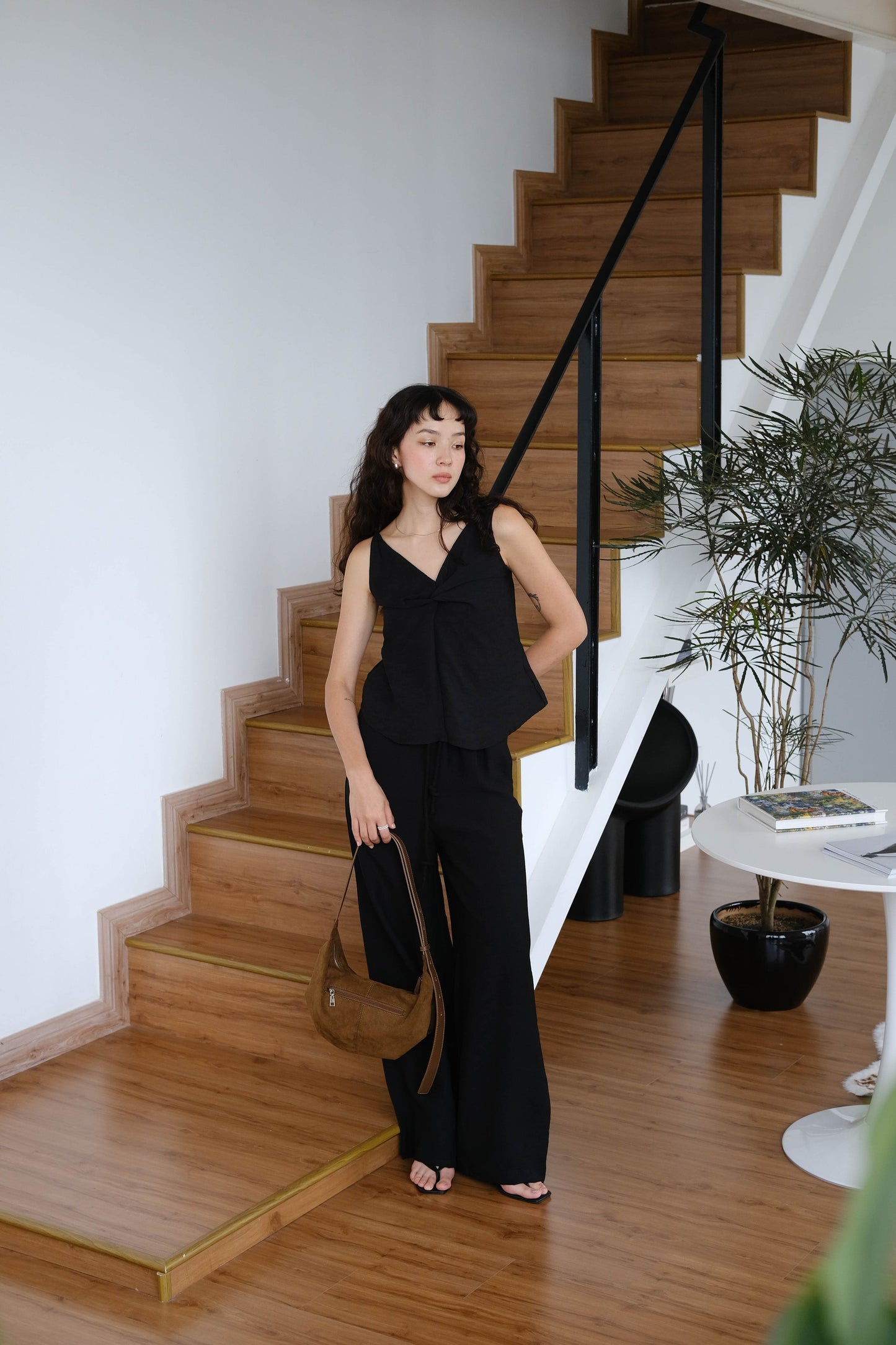 Twist Camisole In Classic Black