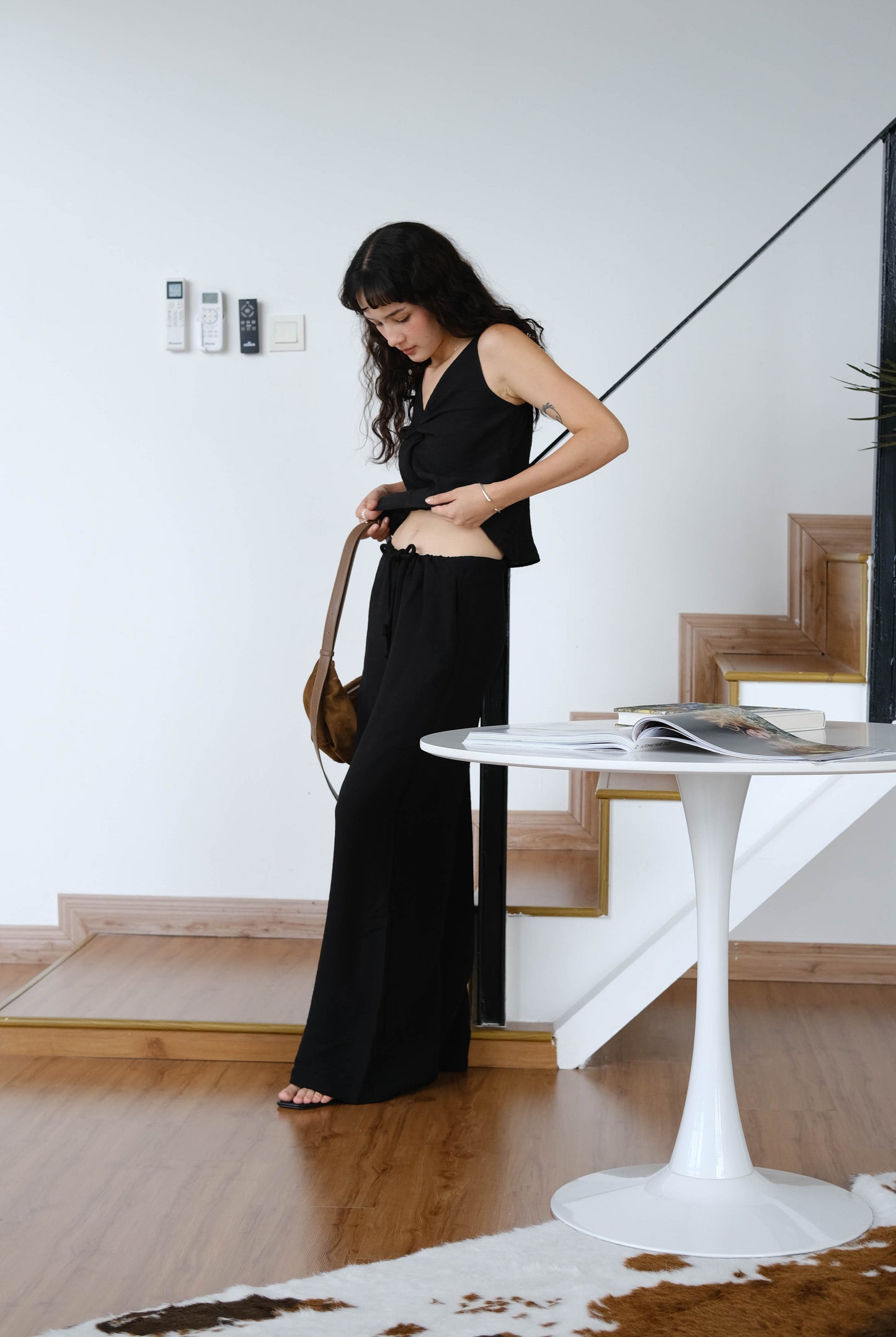 Twist Camisole In Classic Black