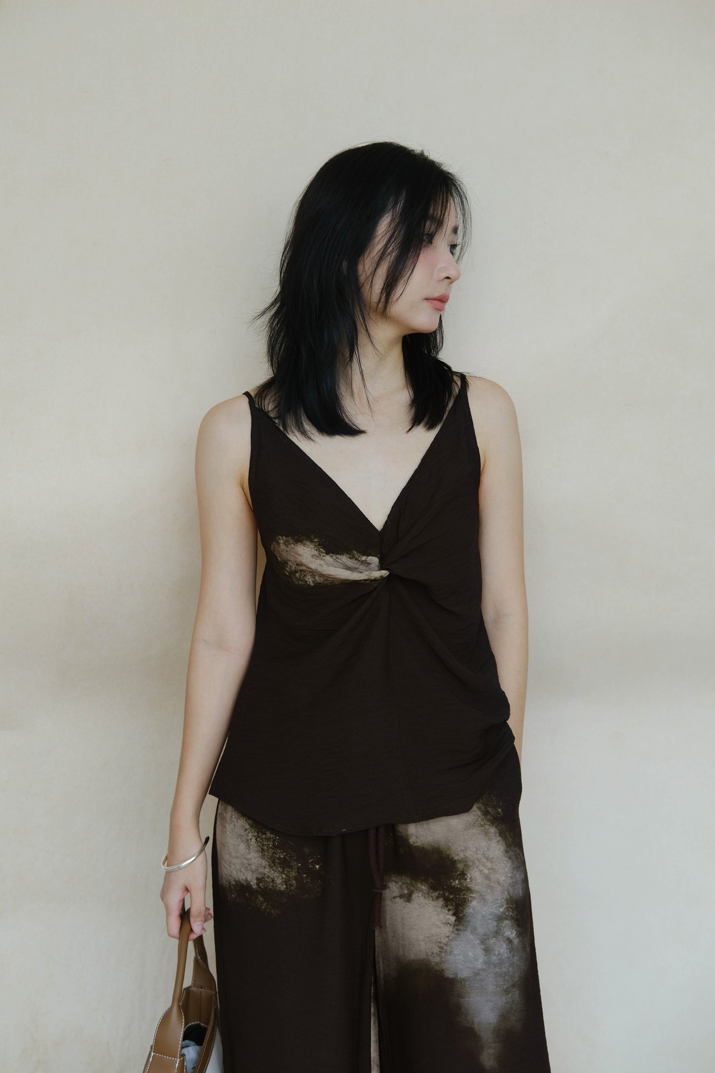 V-shape Tie Dye Twist Camisole