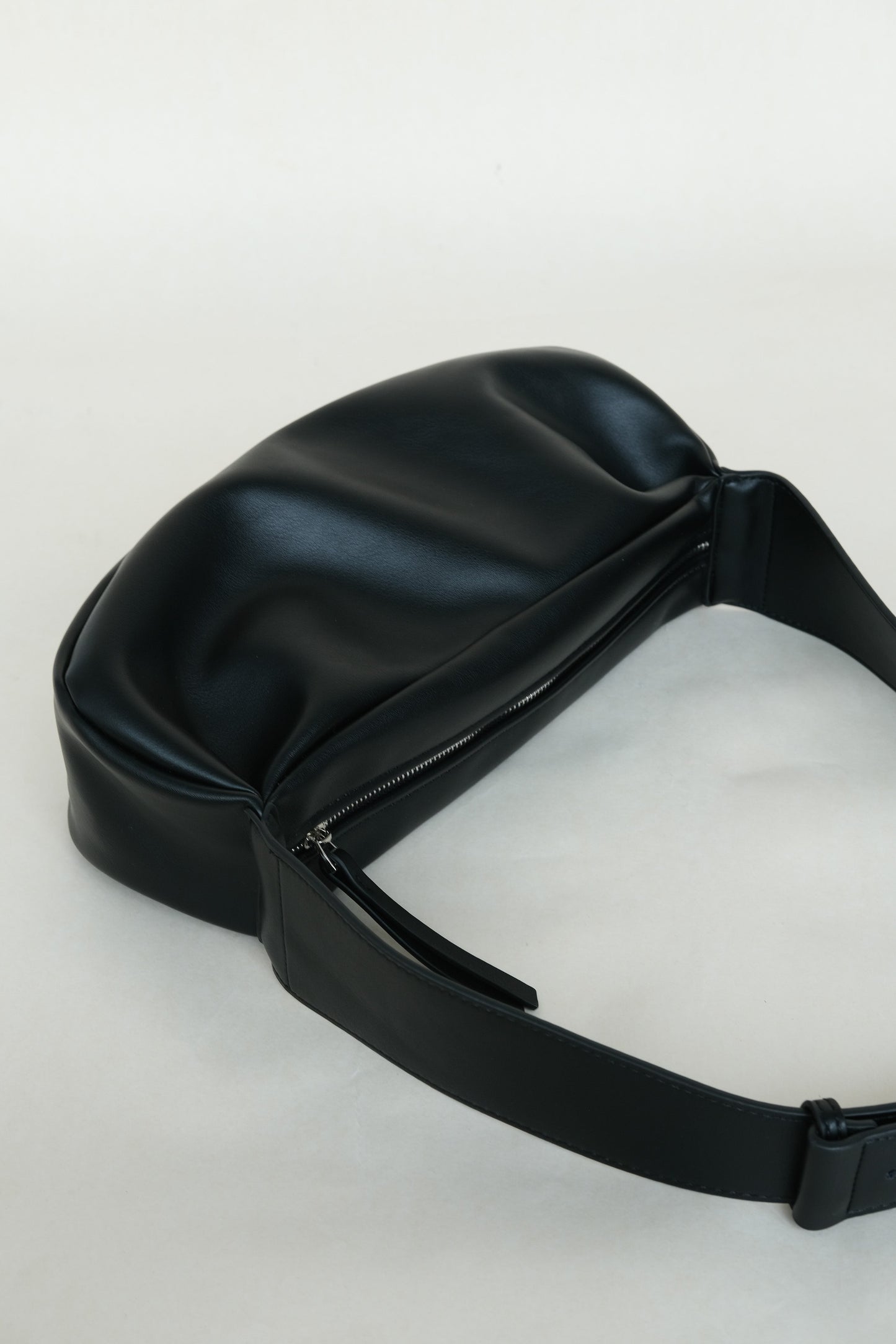 PU Soft Leather Pillow Bag in Classic Black