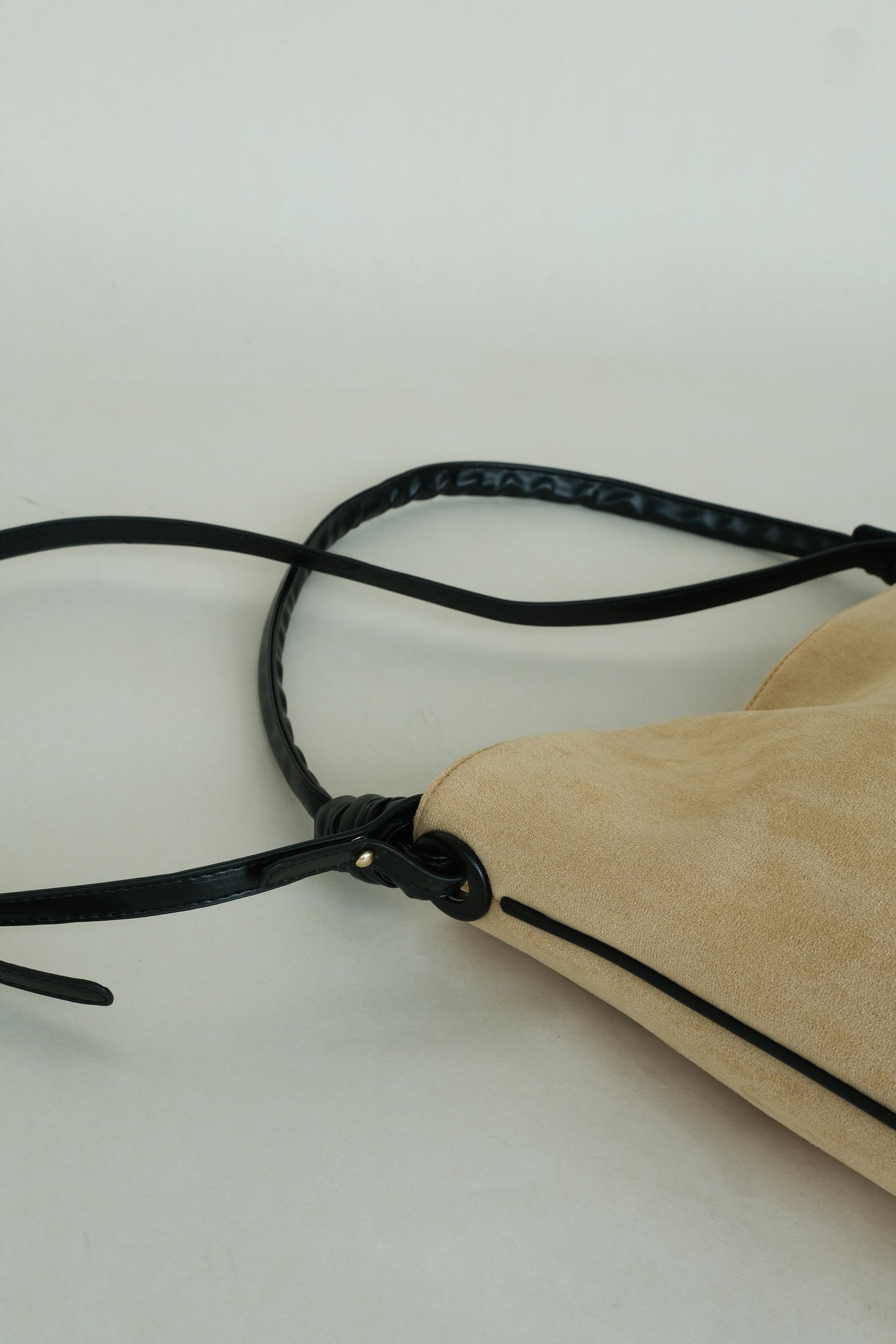Suede Contrast Shoulder Tote