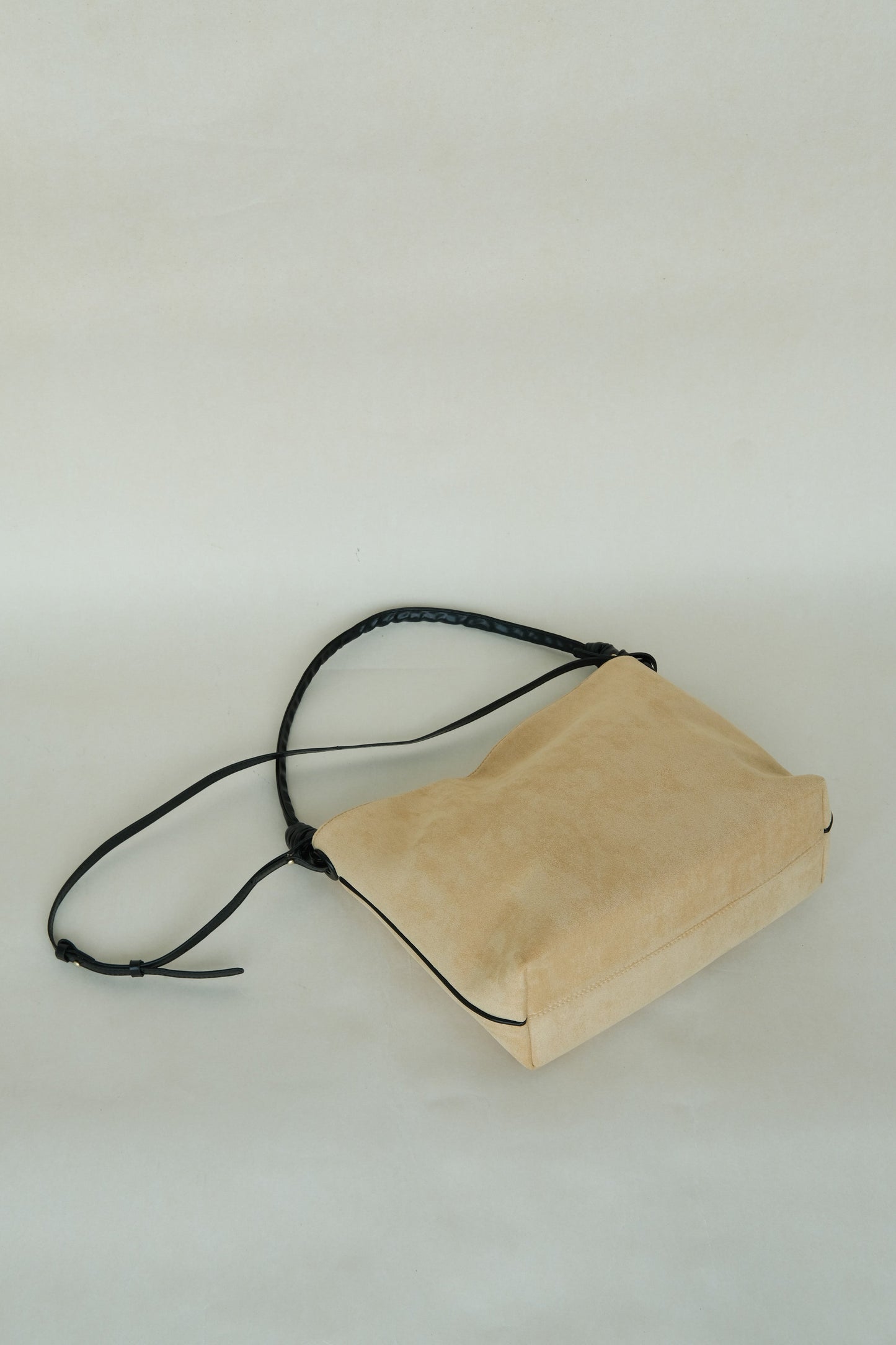 Suede Contrast Shoulder Tote