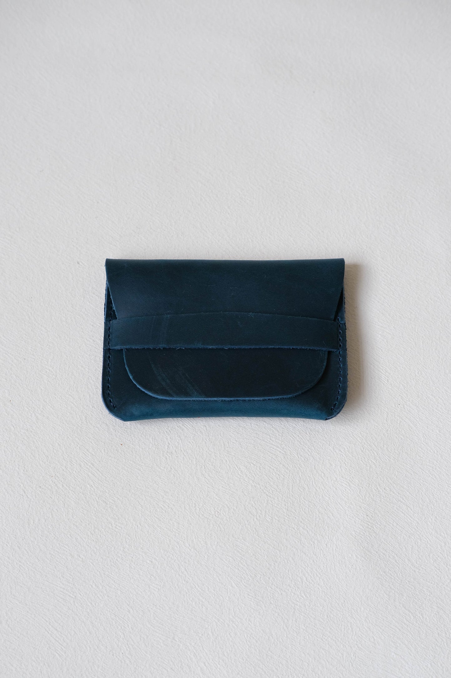 Handmade Genuine Leather Wallet In Bluish