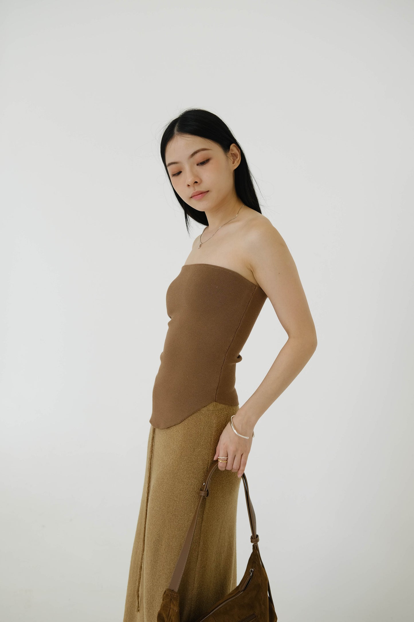 Tube Top In Brown