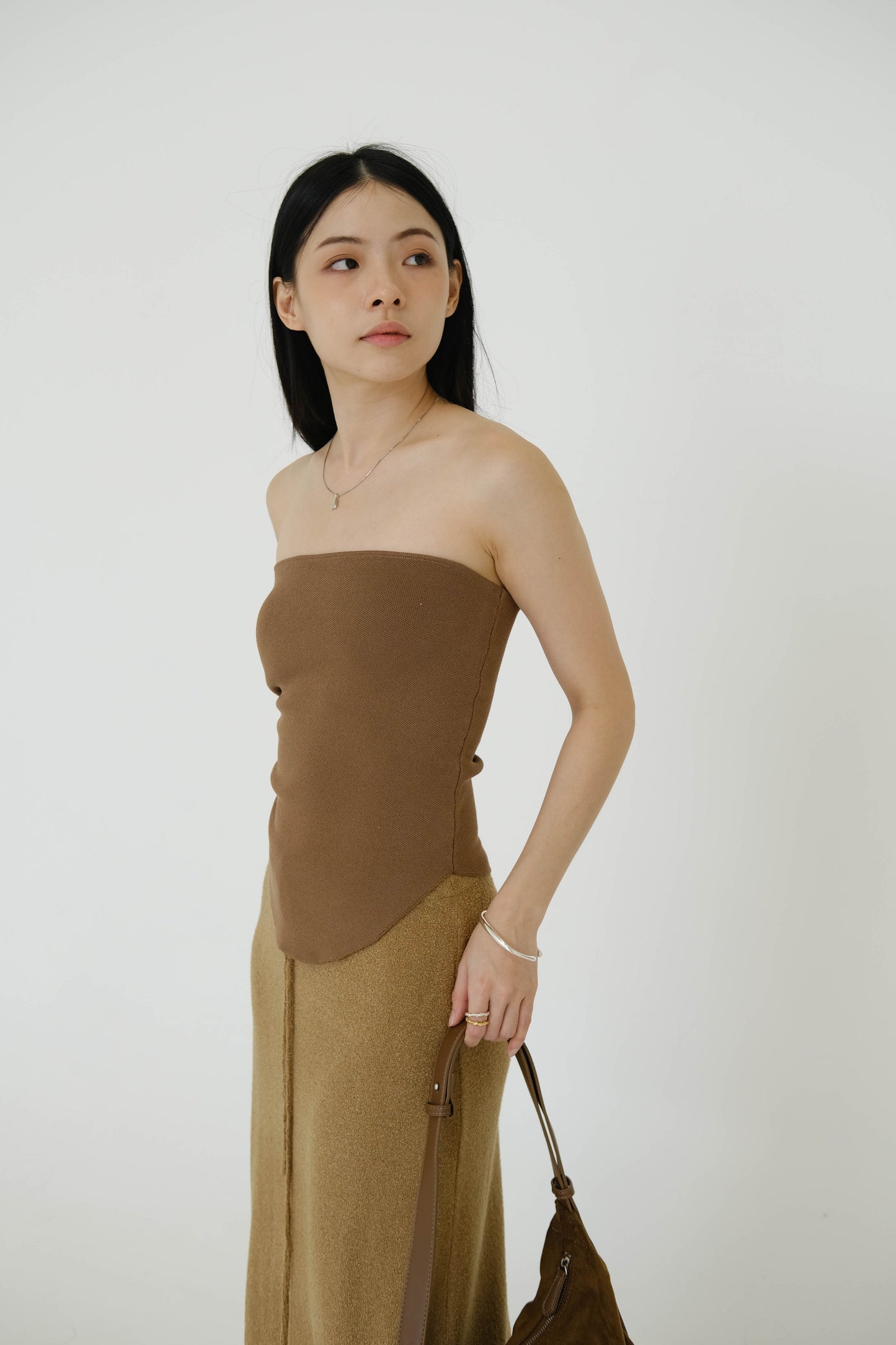 Tube Top In Brown