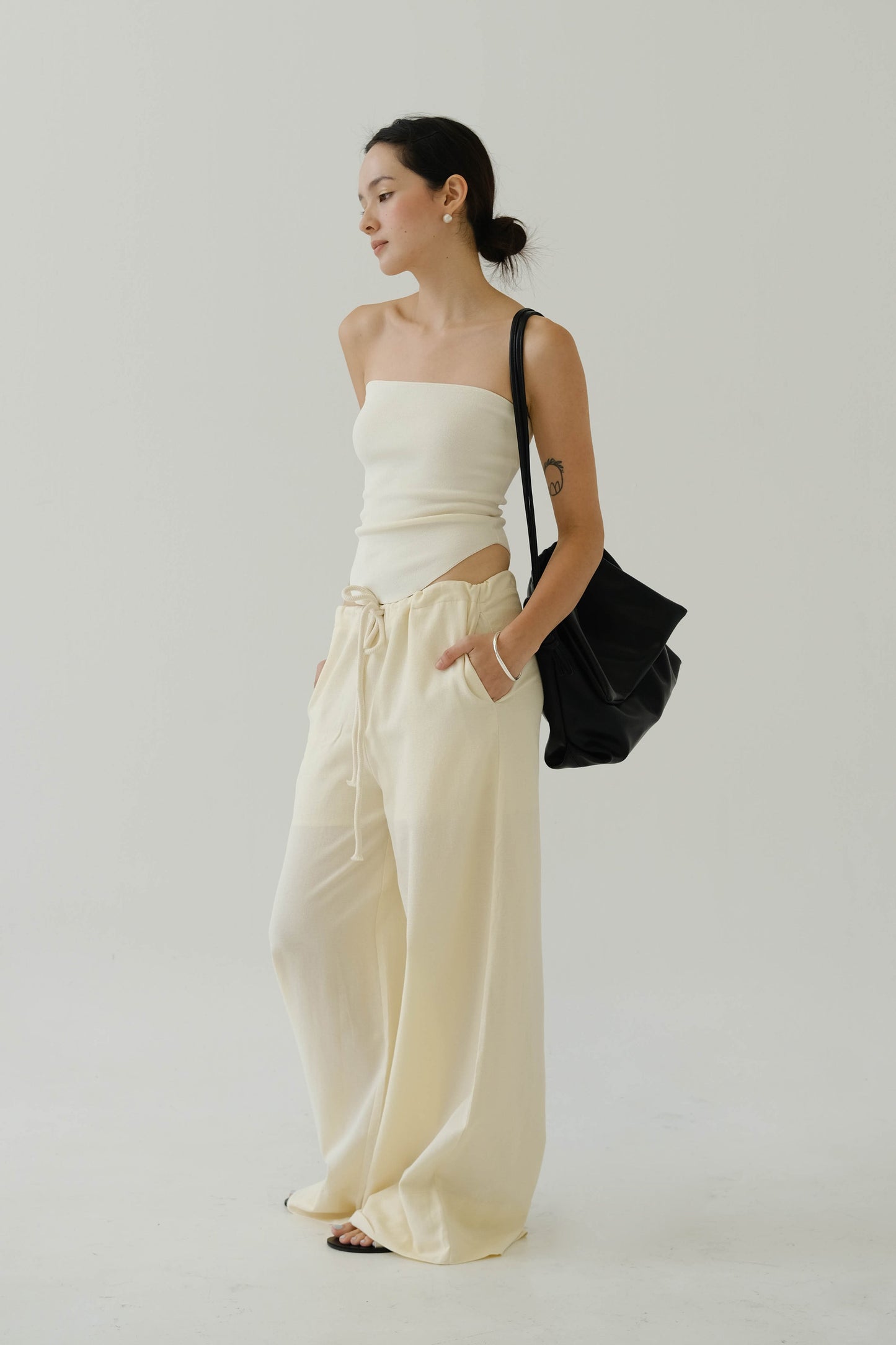Tube Top In Cream White