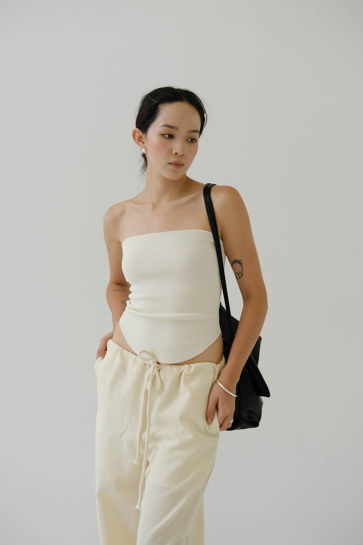 Tube Top In Cream White