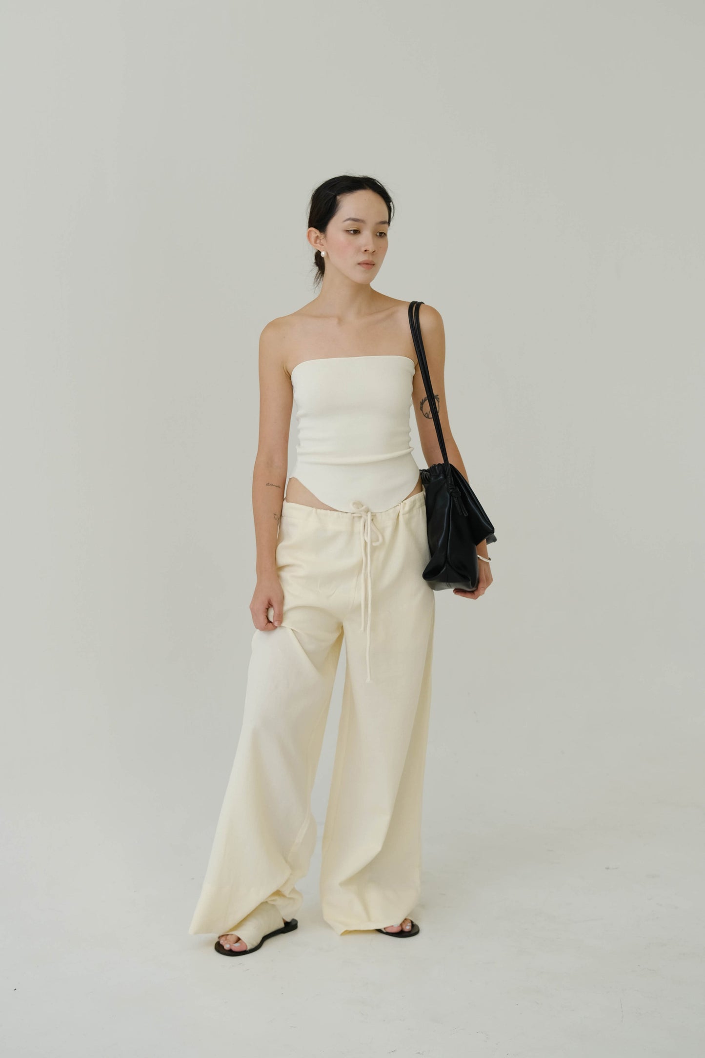 Tube Top In Cream White