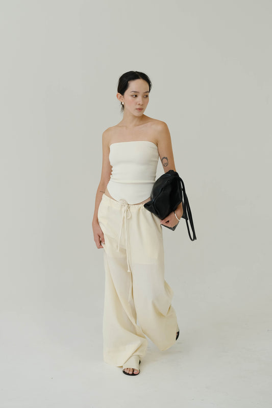 Tube Top In Cream White