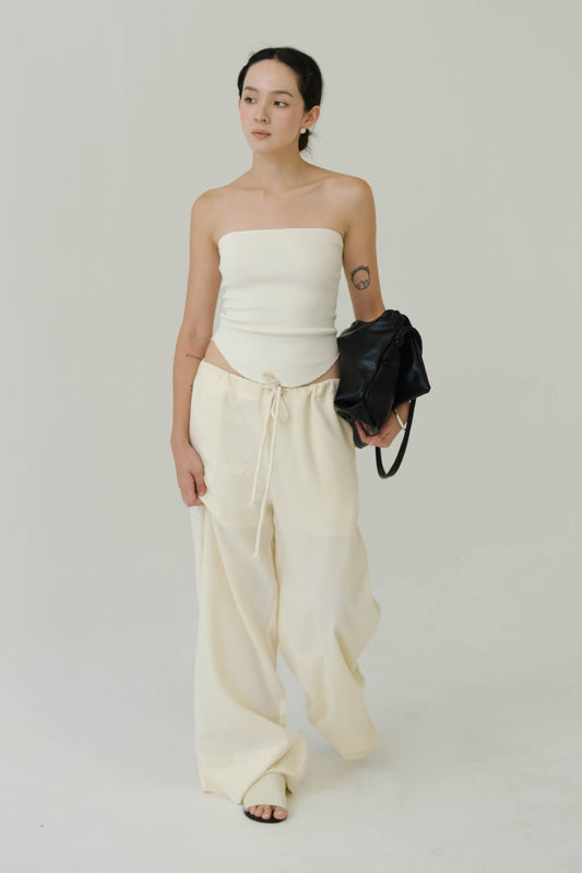 Tube Top In Cream White